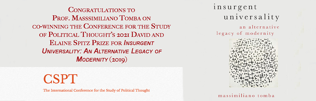 Congrats to Prof. Tomba for co-winning the 2021 David and Elaine Spitz Prize!
