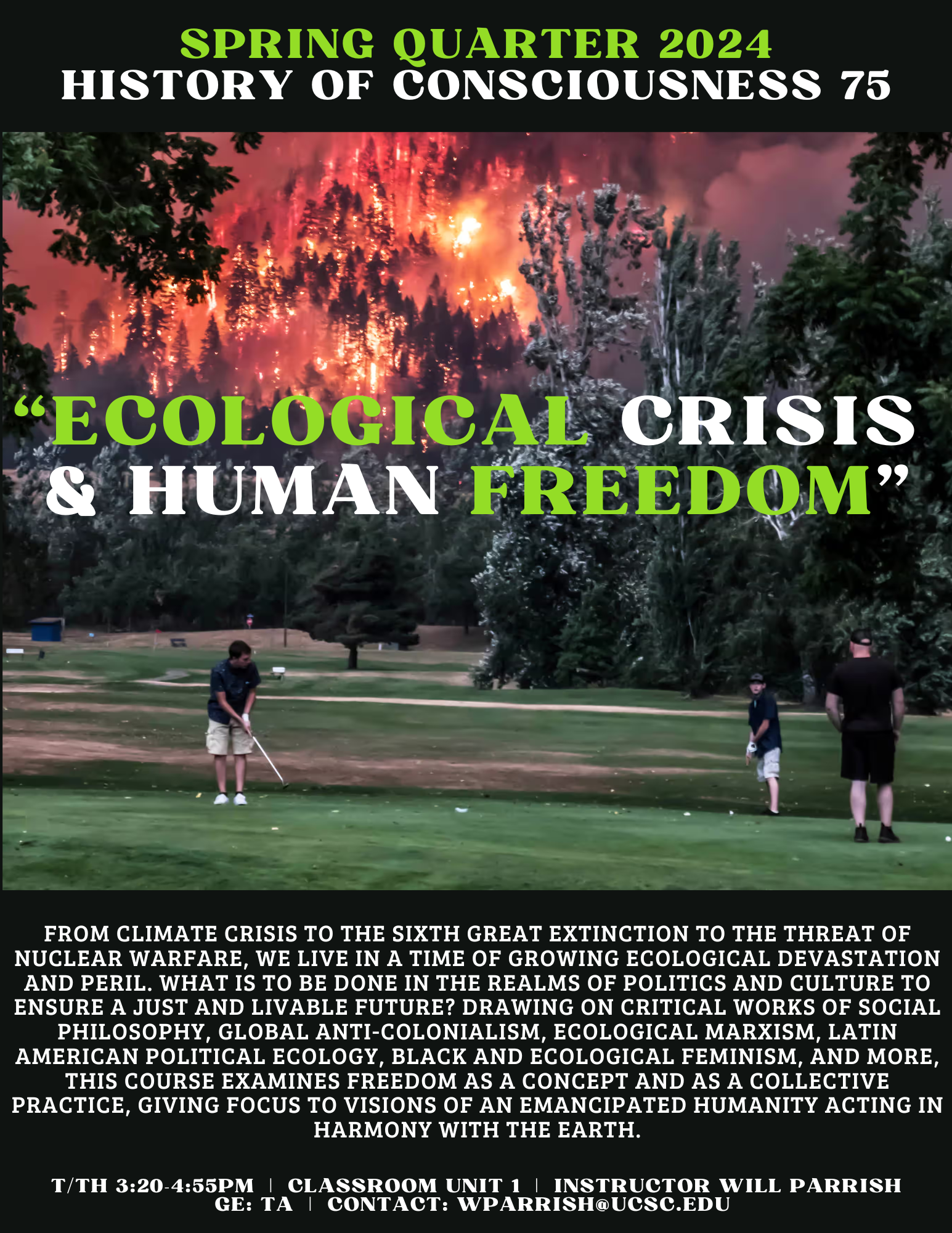 HISC 75: Ecological Crisis & Human Freedom