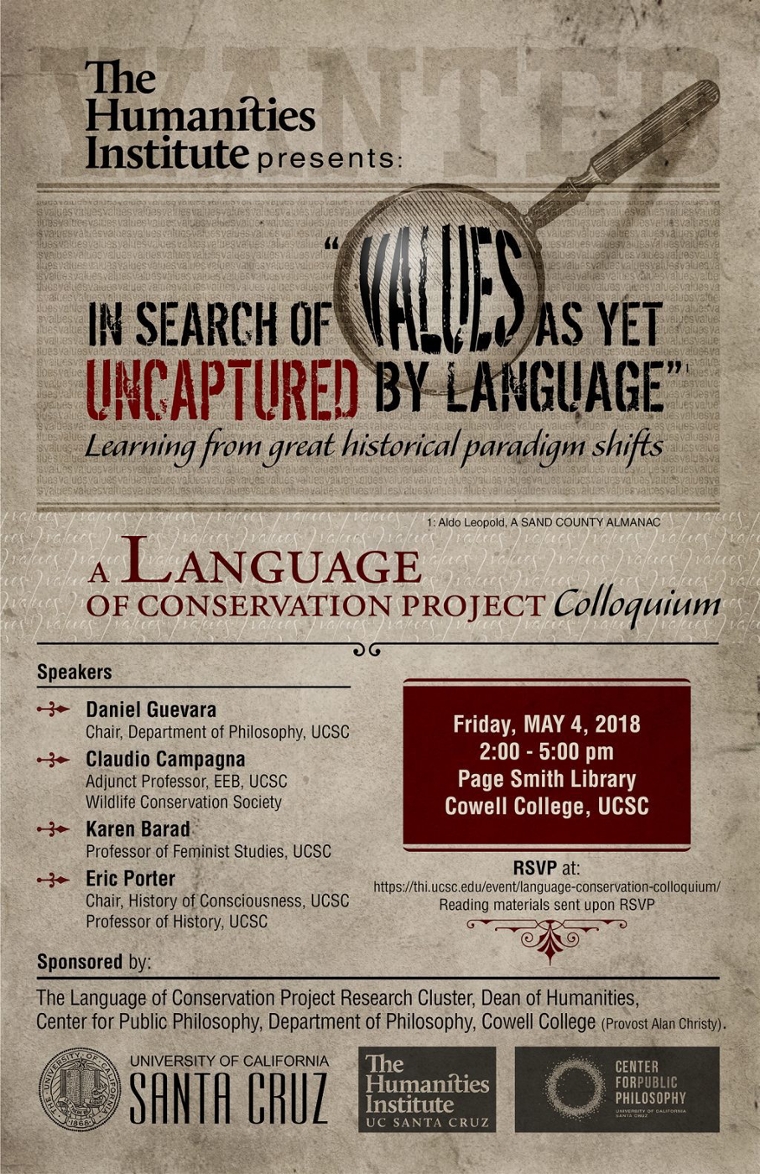 A Language of Conservation Project Colloquium