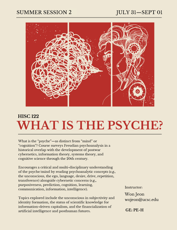 HISC 122: What is the Psyche? Flyer