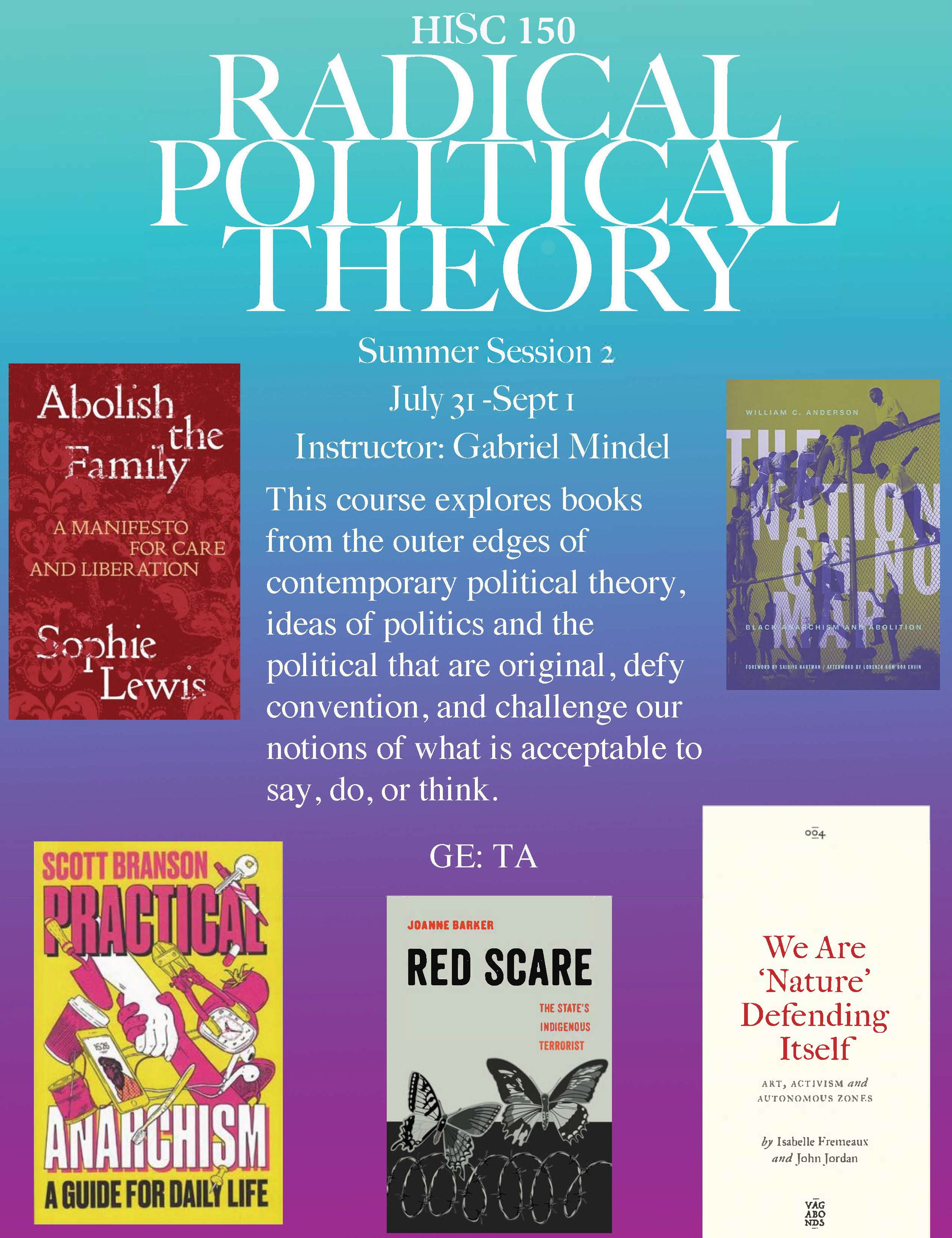 HISC 150: Radical Political Theory Flyer
